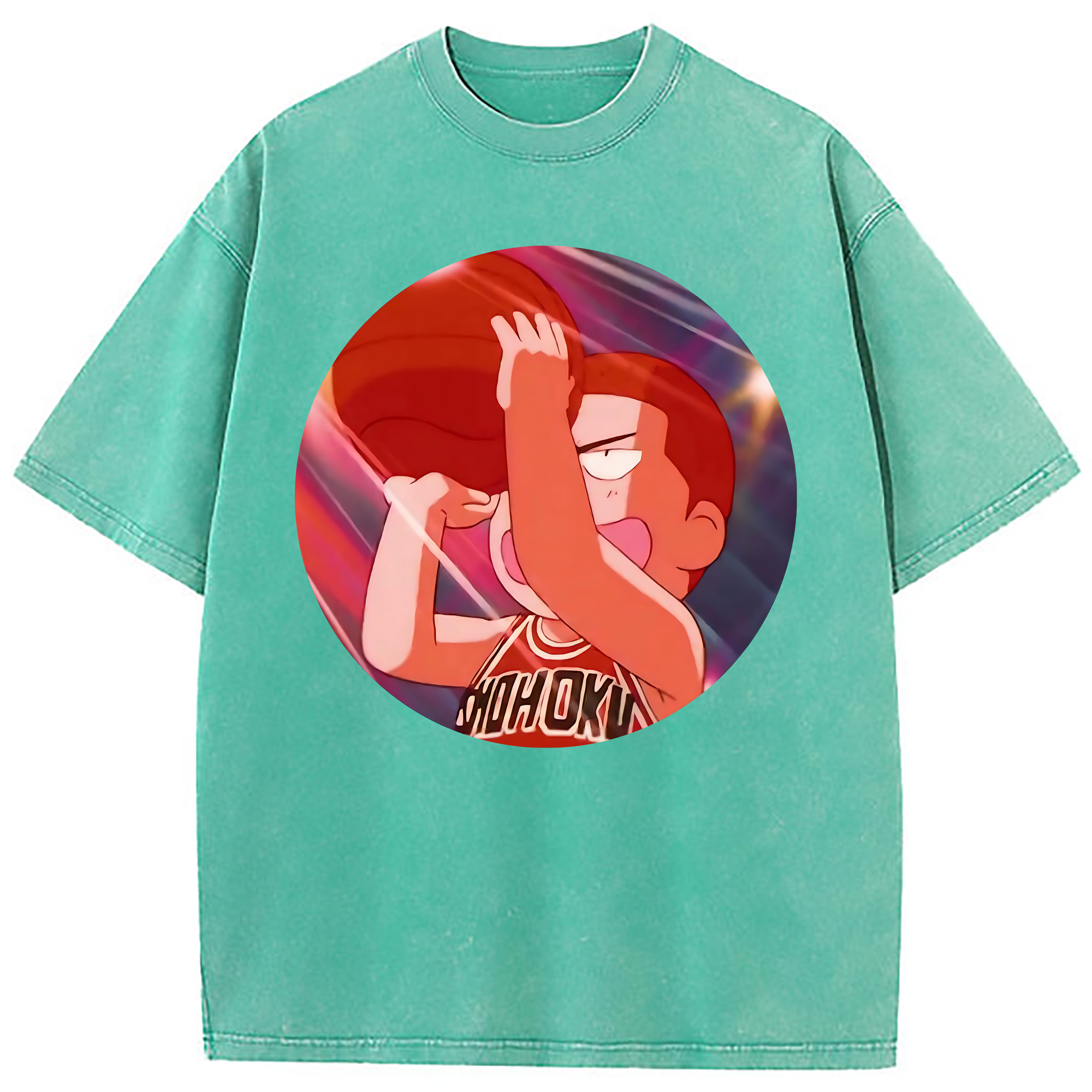 （画像用） SLAM DUNK／スラムダンク 綿100% ヴィンテージ風 半袖Tシャツ（フロントプリント）